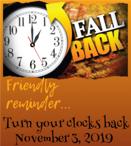 Time to FALL BACK!