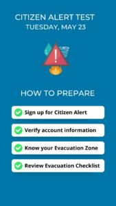 Citizen Alert Test, May 23, 2023