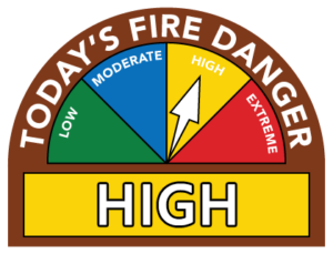Fire Danger Level Raised to HIGH